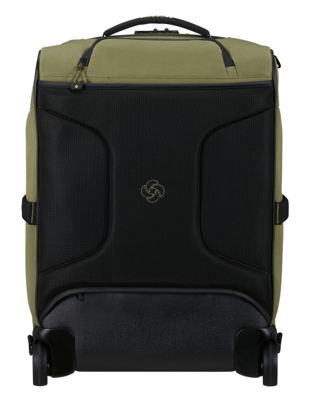 Sac à roues 55 cm Samsonite Prodiver Waxed Wasabi, dos, bretelles rangées