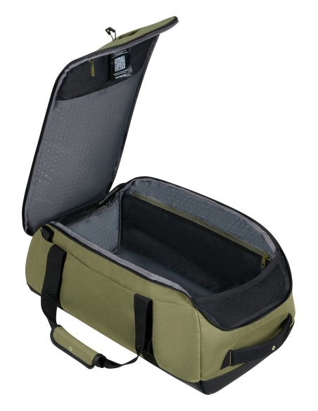 Sac de voyage S Samsonite Prodiver Waxed Wasabi, compartiment principal ouvert