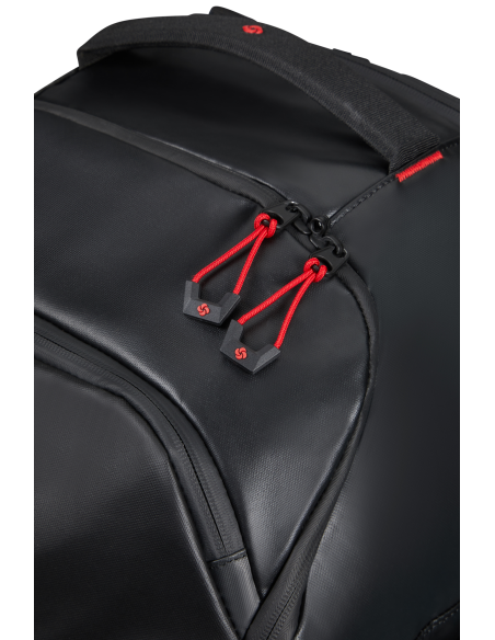 Sac à dos de voyage S Samsonite Prodiver Noir, détail des curseurs de fermeture