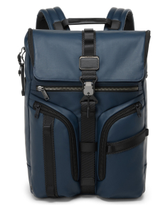 Sac à dos toile enduite TUMI Alpha Bravo Surveillance Navy Coated Canvas, référence 156489-A758