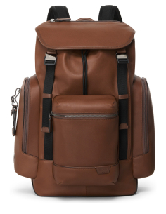 Sac à dos TUMI Harrison Griffen en cuir Cognac, référence 156513-1221