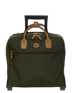Bureau mobile 2 roues 35 cm Bric’s X-Travel Olive, référence BXL38124.078