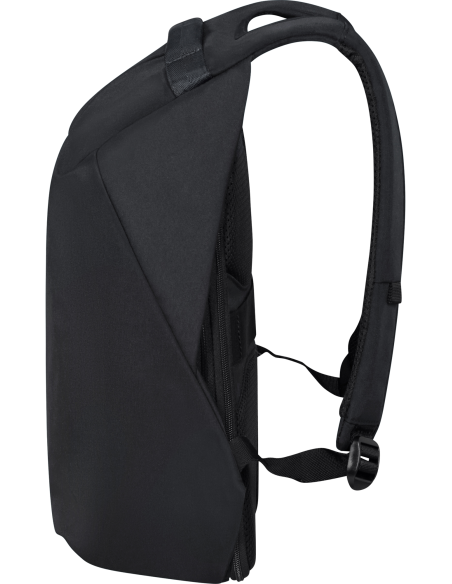 Sac à dos ordinateur 14,1 pouces Samsonite Securipak 2.0 Noir, vue de profil avec bretelles
