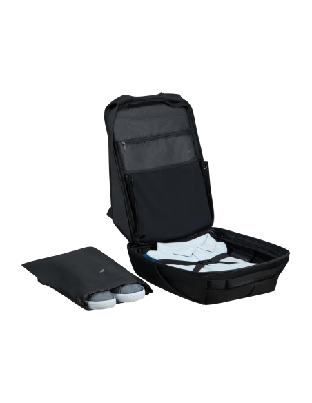 Sac à dos de voyage ordinateur 17,3 pouces Samsonite Securipak 2.0 Noir, intérieur, sangles et compartiment chaussures