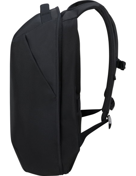 Sac à dos de voyage ordinateur 17,3 pouces Samsonite Securipak 2.0 Noir, vue de profil avec bretelles