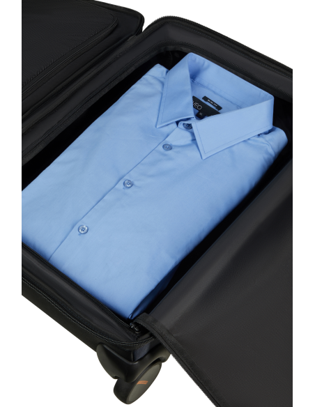 Sac de voyage cabine 2 roues 52 cm Samsonite Securipak 2.0 Bleu Foncé, rangement intérieur avec vêtements
