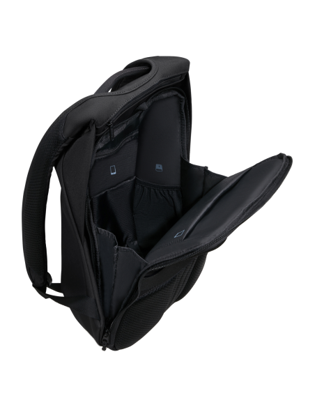 Sac à dos compact 40 cm Samsonite Securipak 2.0 Daily Noir, ouverture dorsale et rangements intérieurs