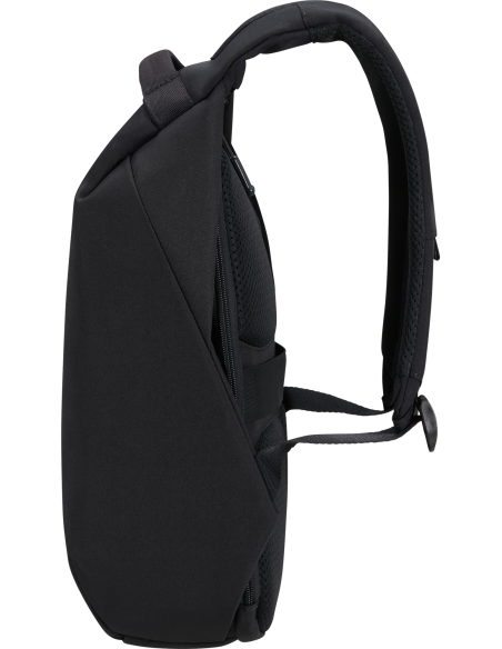 Sac à dos compact 40 cm Samsonite Securipak 2.0 Daily Noir, profil et bretelle