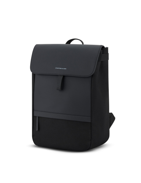 Kapten & Son Fyn All Black, vue de trois quarts et rabat