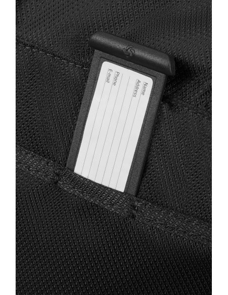 Valise cabine 55 x 40 cm Samsonite Respark Ozone Black, porte-adresse sorti