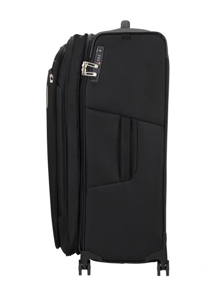 Valise soute 82 cm Samsonite Respark Ozone Black, vue de profil avec extension ouverte