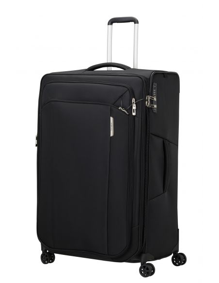 Valise soute 82 cm Samsonite Respark Ozone Black, poignée télescopique déployée