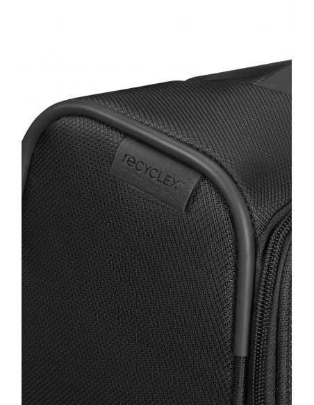Valise soute 82 cm Samsonite Respark Ozone Black, détail du logo et du tissu