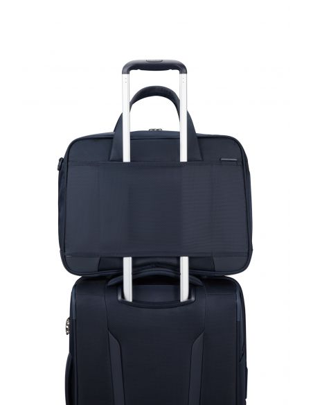 Sacoche ordinateur Samsonite Respark Bleu Nuit, fixation sur la poignée d’une valise