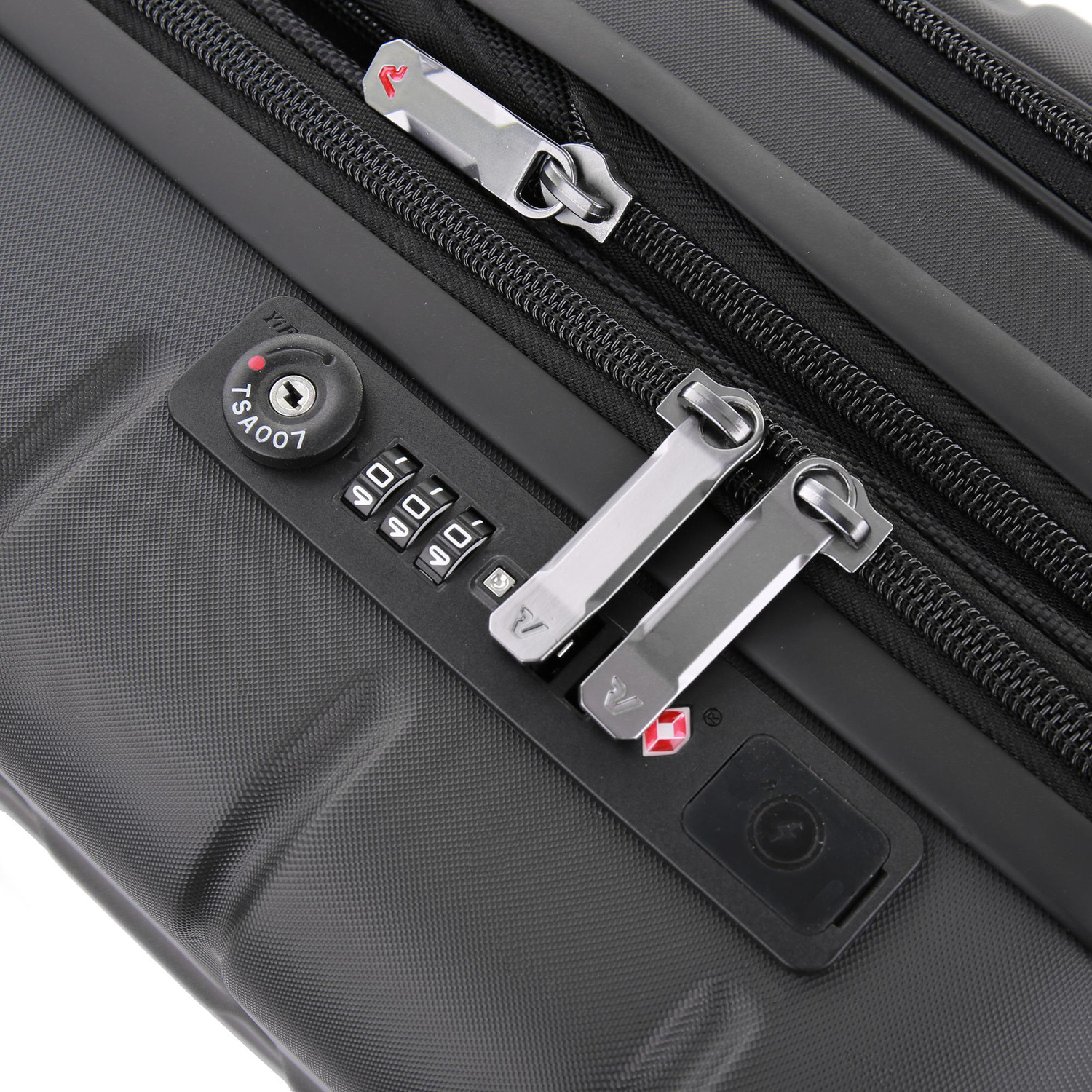Serrure TSA et port USB du bureau mobile rigide Roncato Biz 4.0 Noir