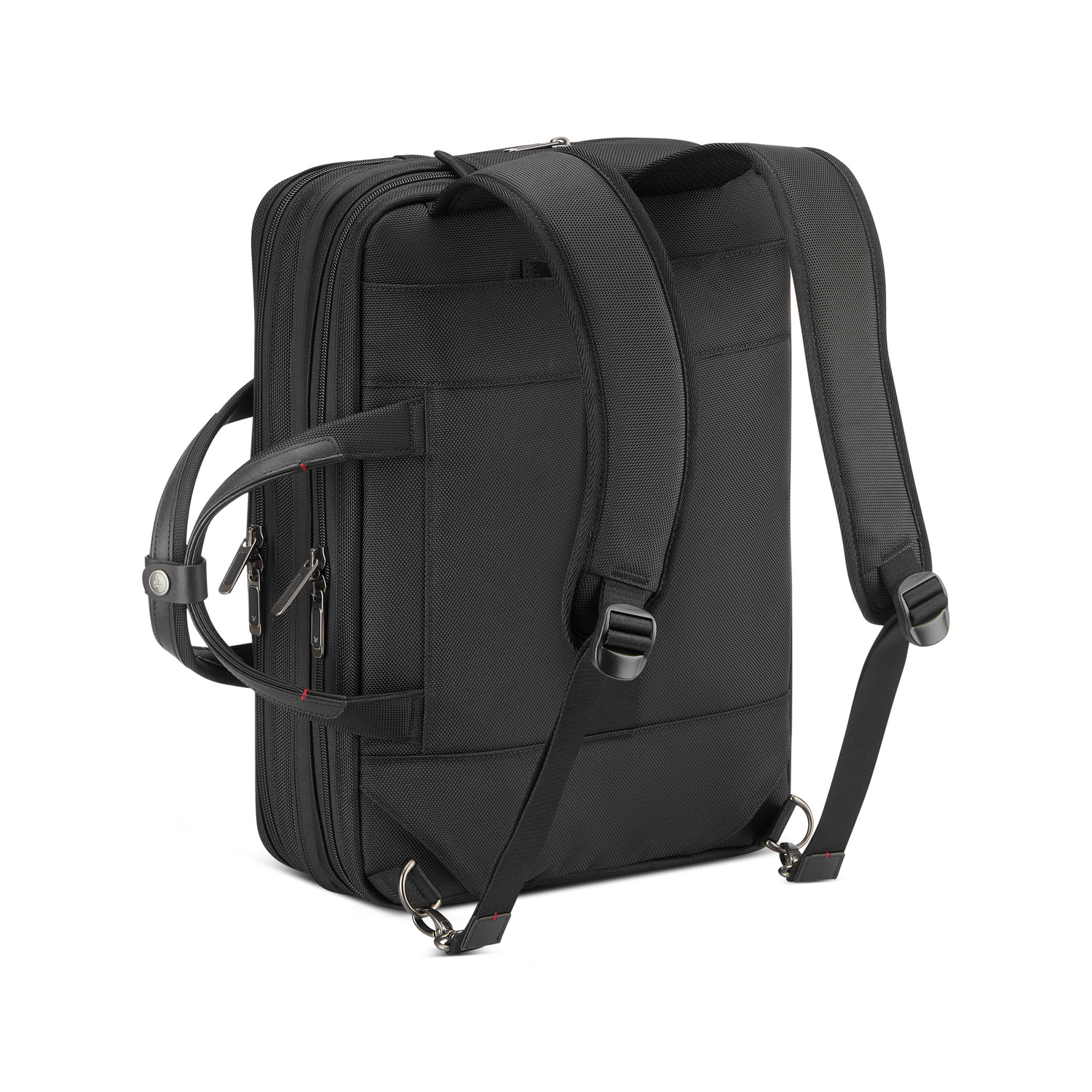 Serviette Roncato Cambridge Noir en configuration sac &agrave; dos, bretelles d&eacute;ploy&eacute;es