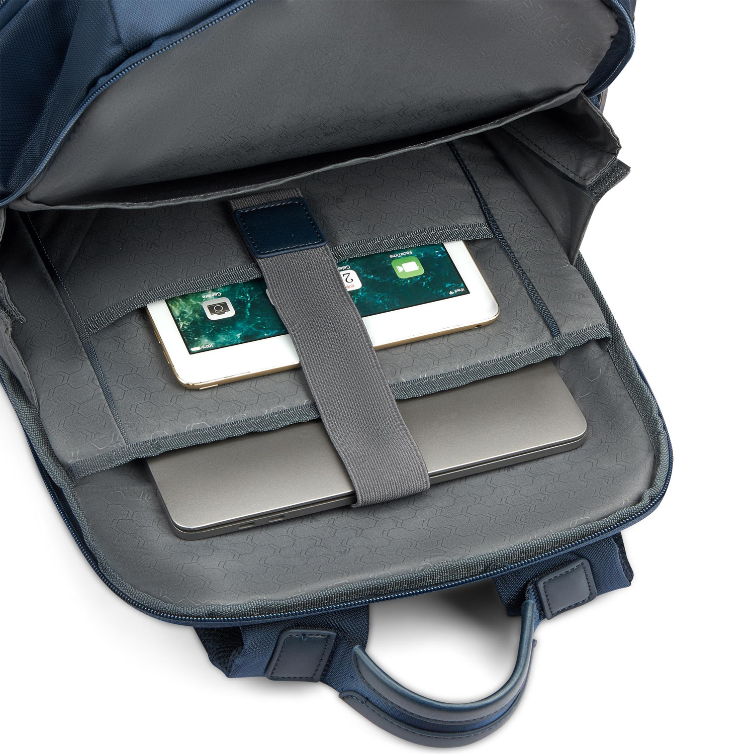 Compartiment du sac &agrave; dos Roncato City 3.0 Bleu Nuit pour ordinateur et tablette