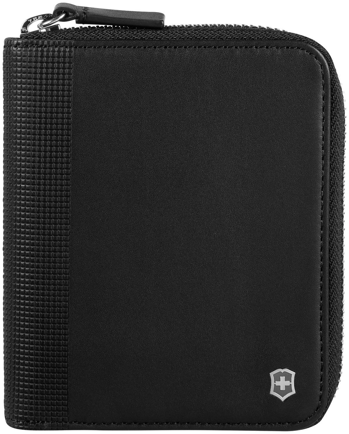 Portefeuille Clutch Victorinox Altius Alox fermé avec son zip extérieur