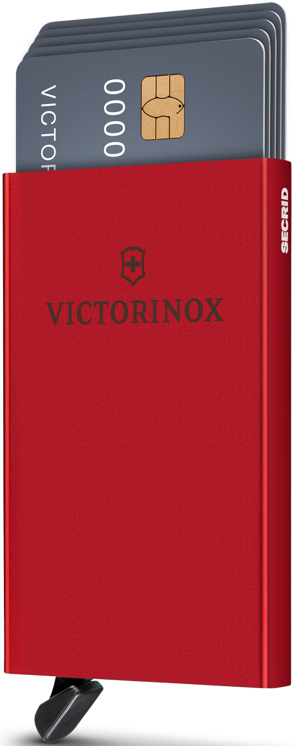 Porte-cartes Essential Victorinox Altius Secrid en aluminium avec cartes sorties