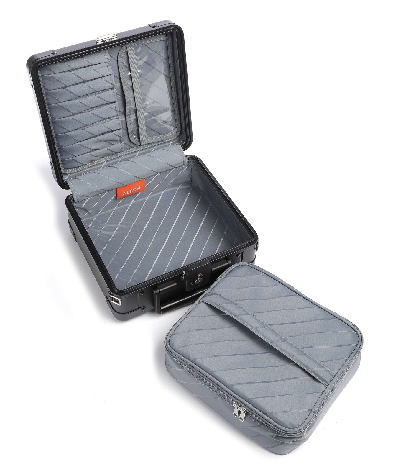Beauty case ALEON Diversity ouvert avec son insert intérieur retiré