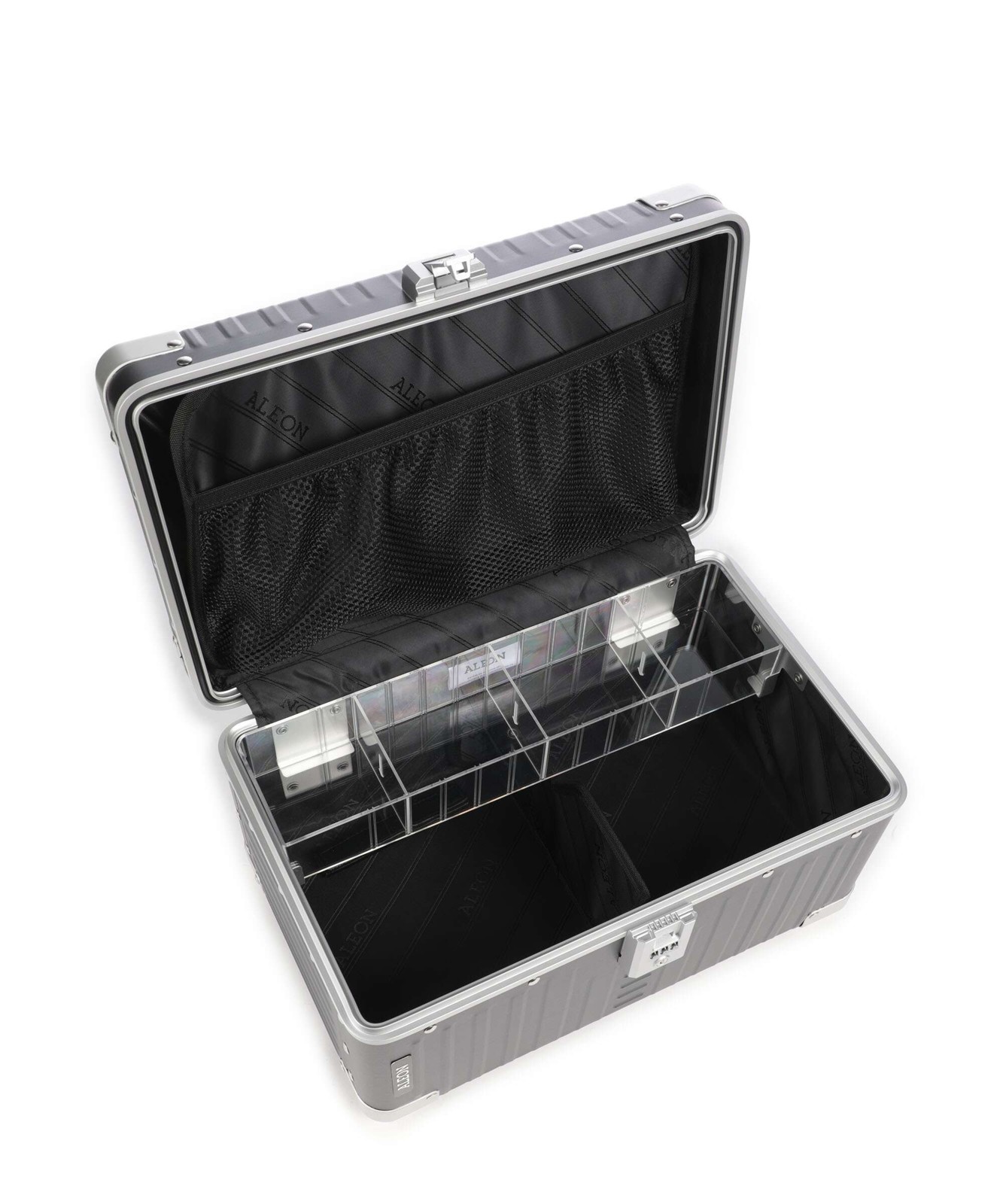 Beauty case ALEON FORTIS ouvert avec son plateau compartimenté