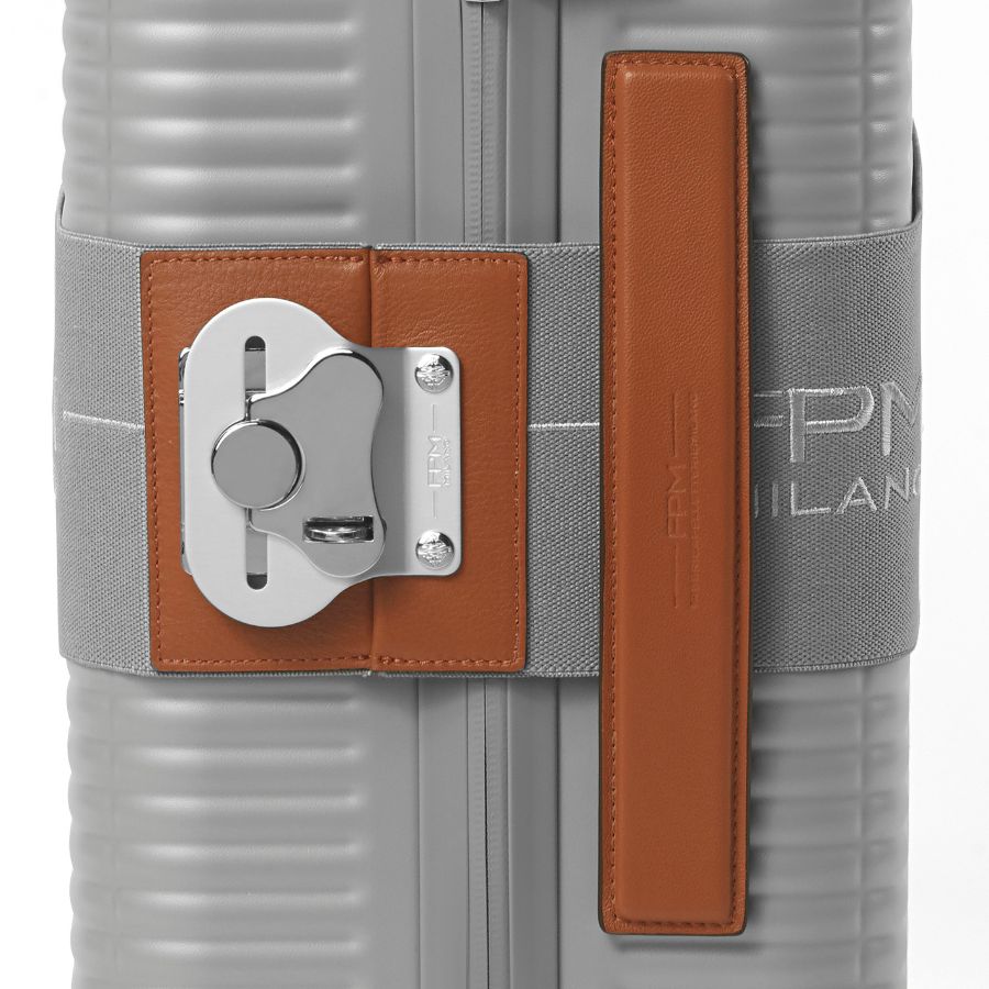 Ceinture extérieure BANK ZIP DLX avec boucle papillon en aluminium et pièces en cuir