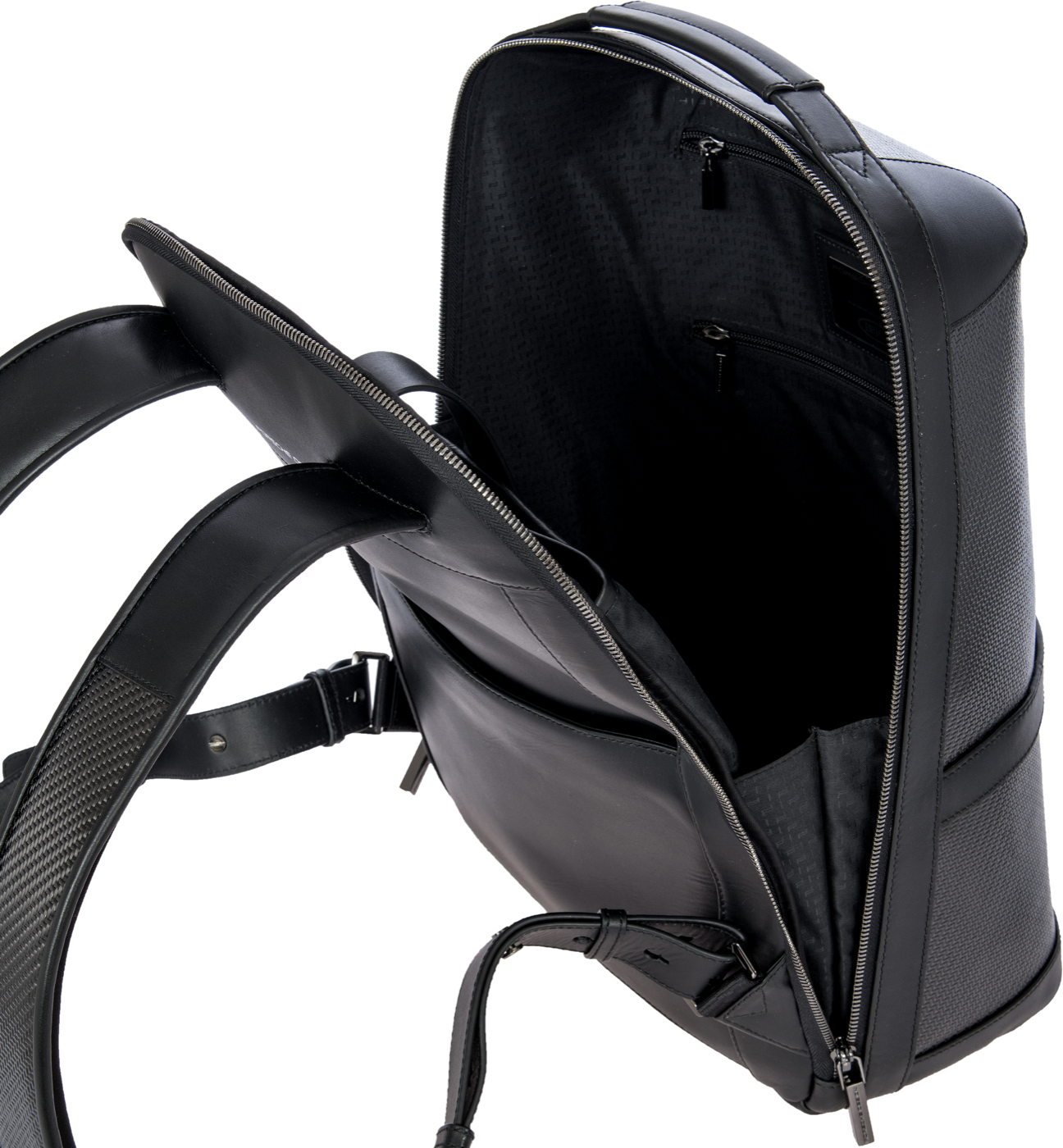 Sac à dos Carbon ouvert sur son compartiment ordinateur