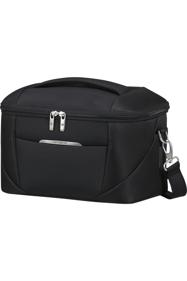 Vanity Samsonite Re-Lite noir avec poign&eacute;e sup&eacute;rieure et bandouli&egrave;re