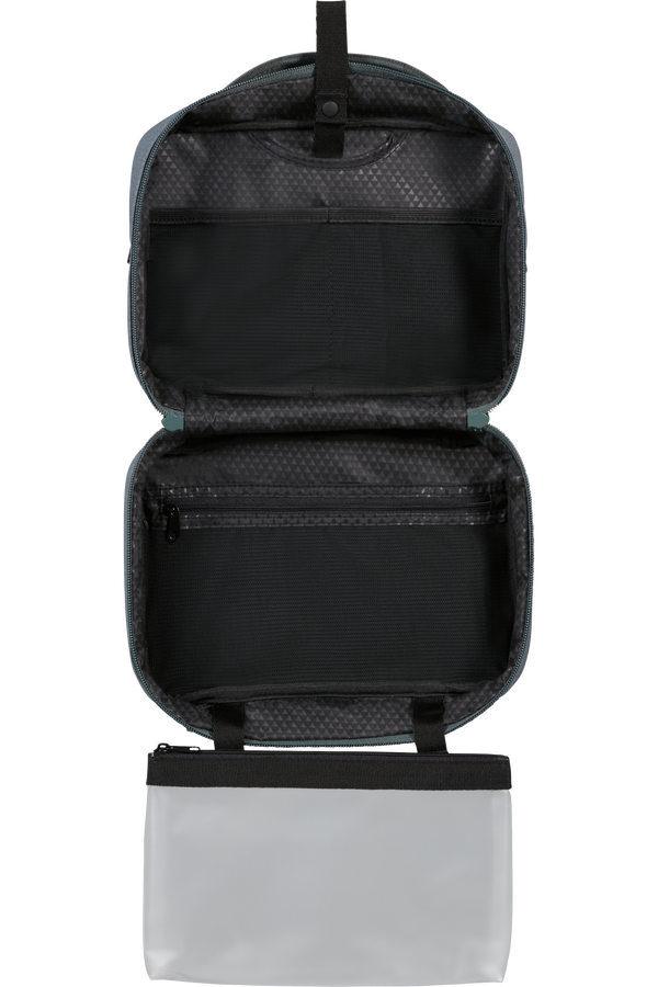 Trousse Samsonite Stackd d&eacute;ploy&eacute;e avec boucle de suspension, poches en filet et pochette transparente