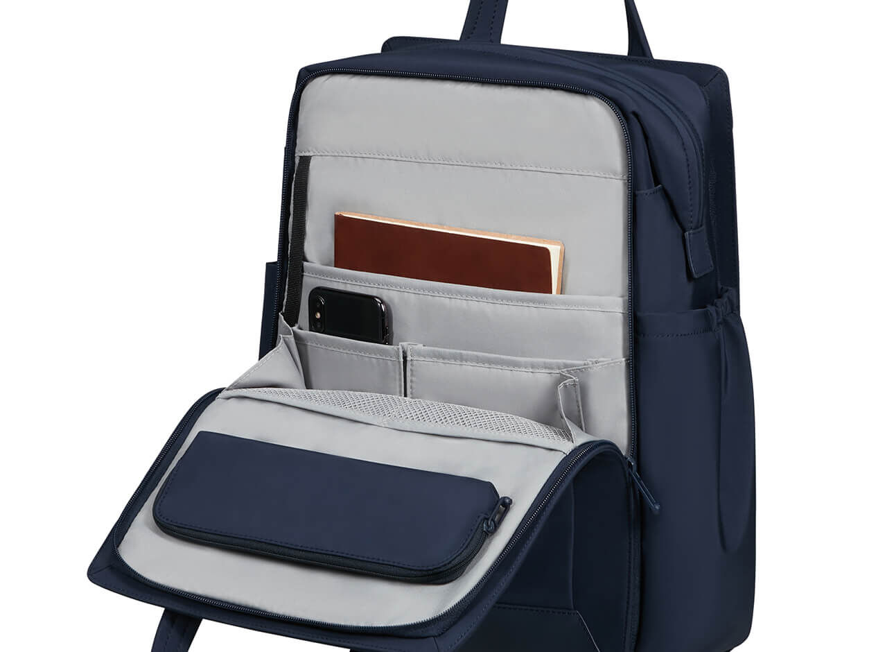 Organisation du sac &agrave; dos Samsonite Essentis 14,1 pouces Bleu Marine et sa pochette amovible