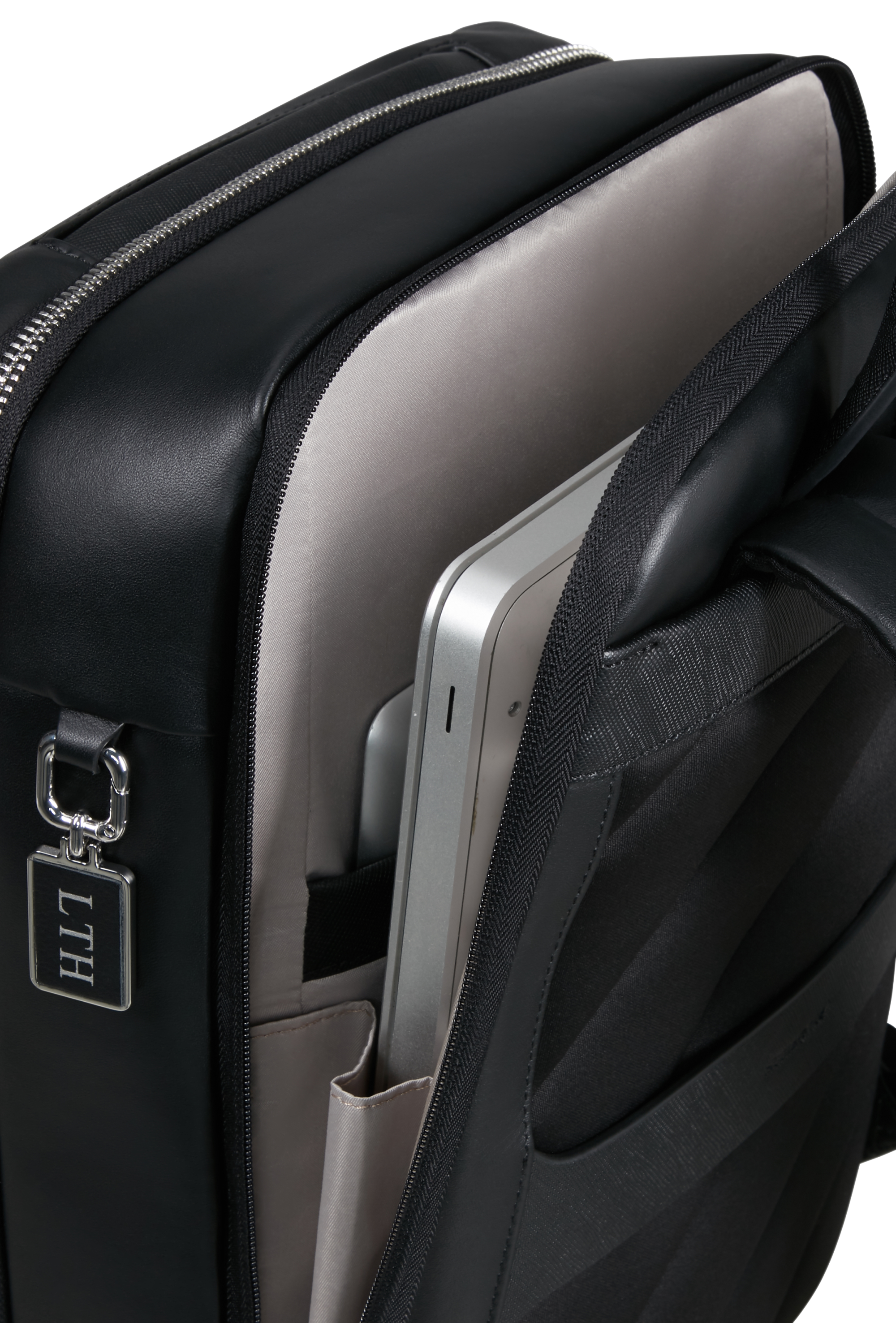 Compartiment ordinateur et tablette du sac &agrave; dos Samsonite Image Biz Leather Noir