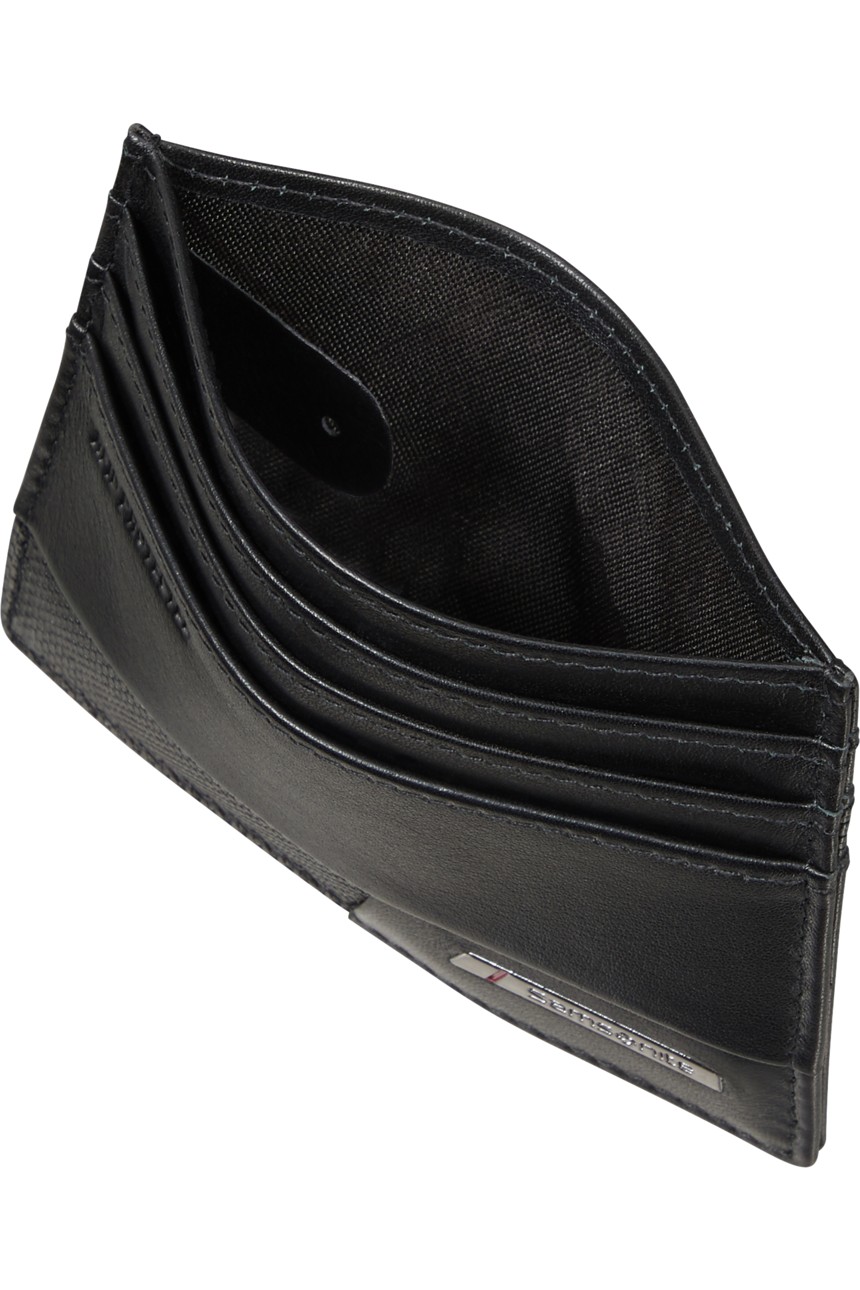 Vue du dessus du porte-cartes Samsonite Pro-DLX 6 SLG montrant ses emplacements