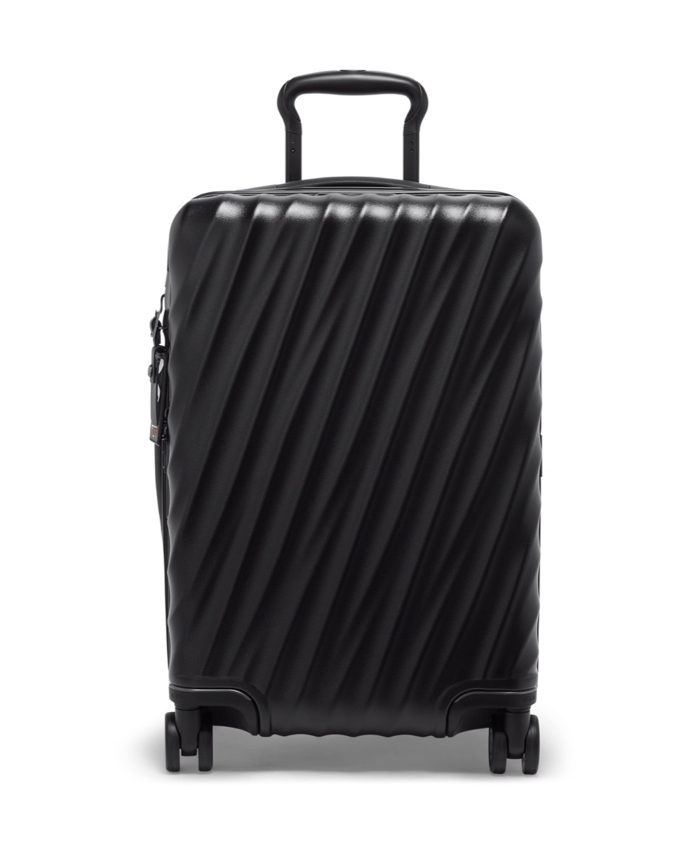 Valise TUMI 19 Degree Texture Black Texture en polycarbonate mat, vue de face