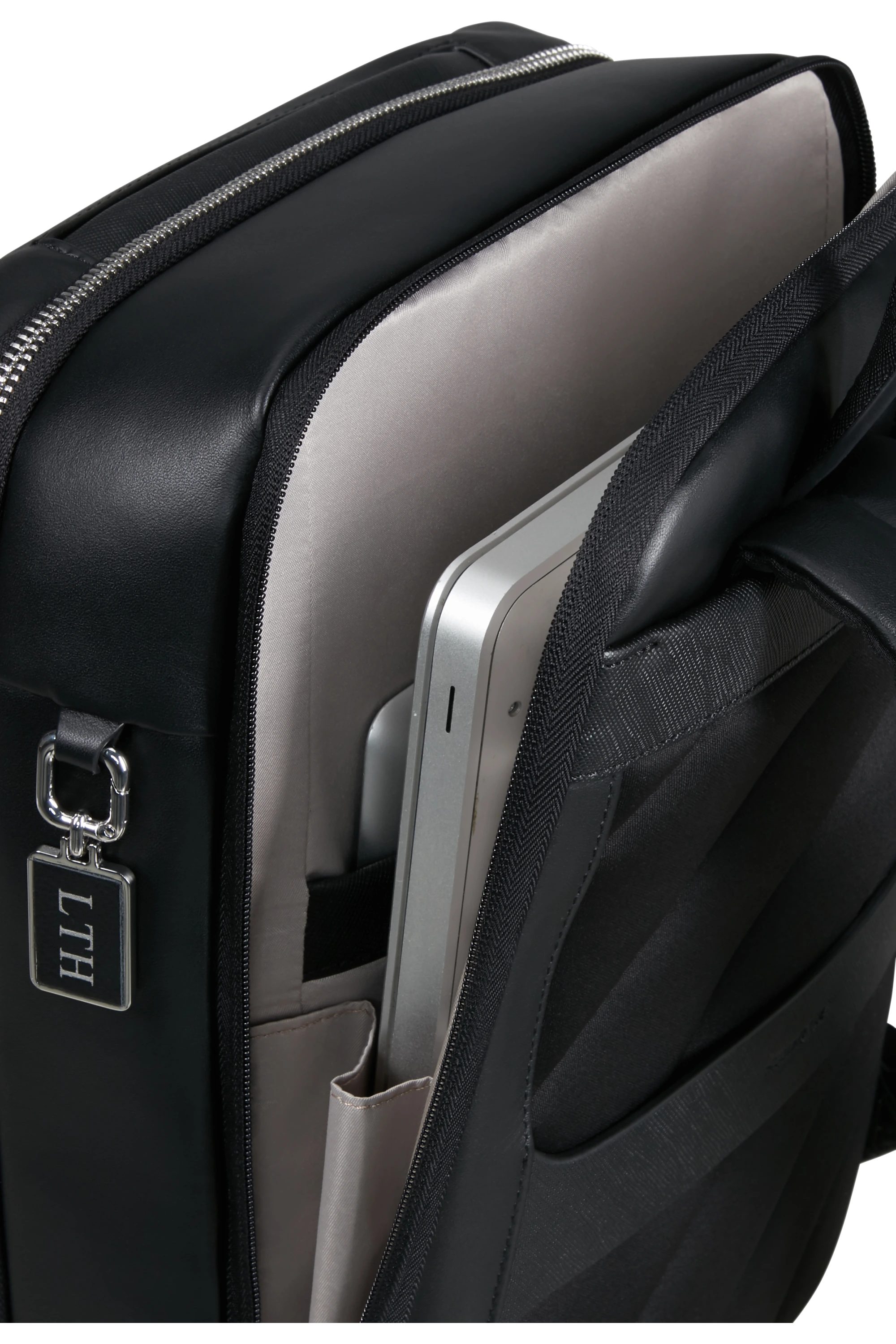 Compartiment ordinateur et tablette du sac &agrave; dos Samsonite Image Biz Leather Noir