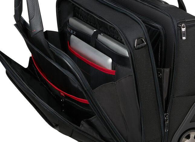 Organisation int&eacute;rieure du bureau mobile Samsonite Pro-DLX 6 &agrave; deux roues