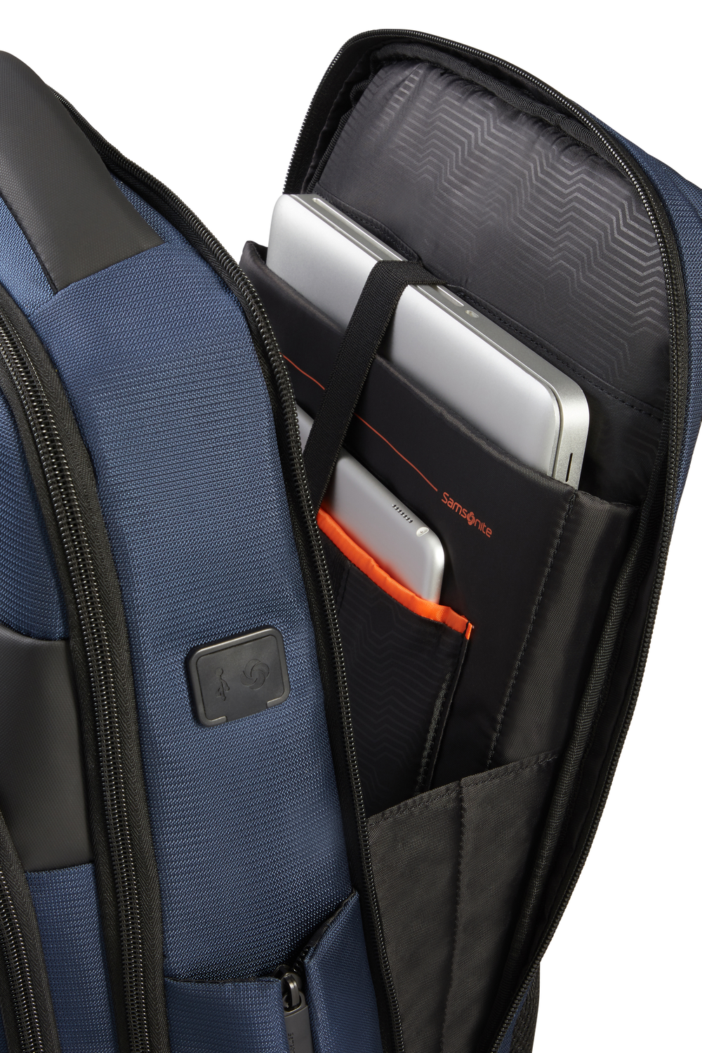 Compartiments ordinateur et tablette du sac &agrave; dos Samsonite Mysight Bleu
