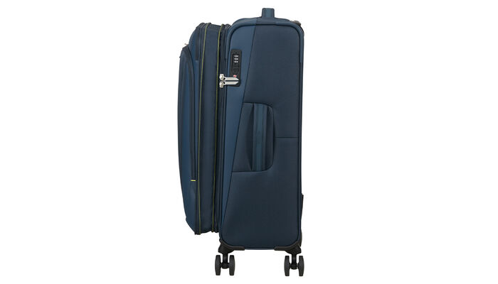 Soufflet d’extension ouvert sur une valise American Tourister Wanderlite