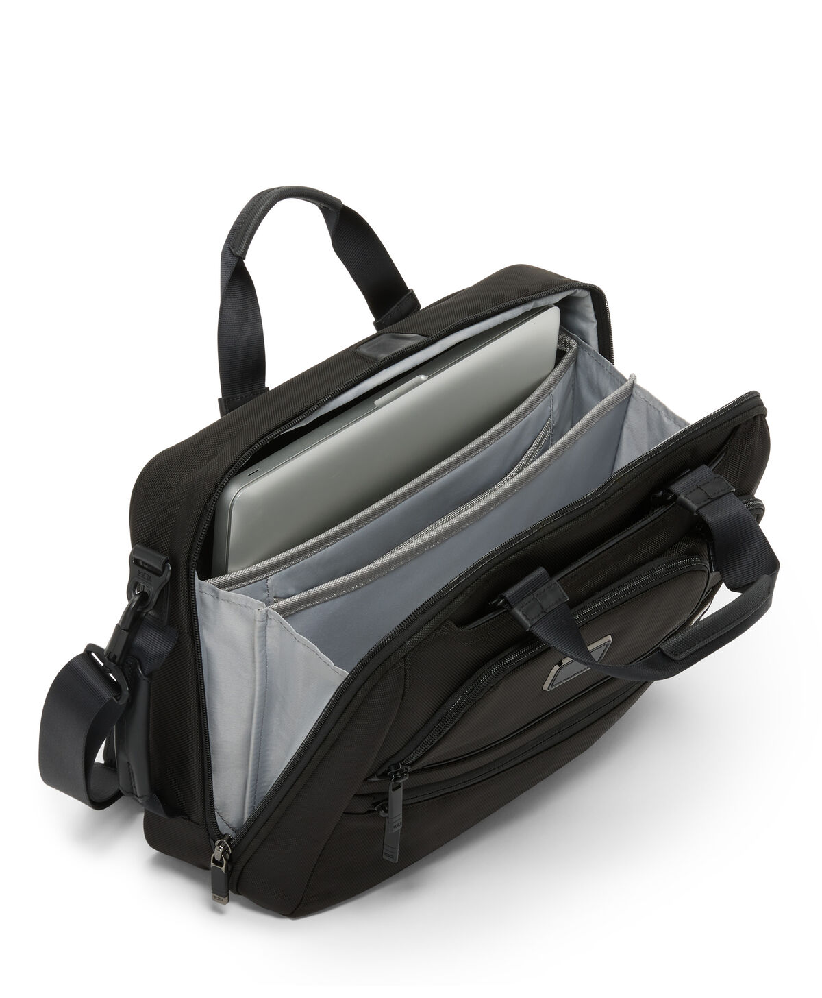 Rangements ouverts du porte-documents TUMI Alpha Three-Way noir