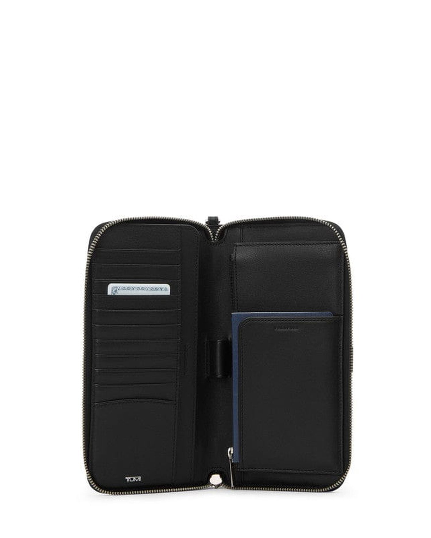 Portefeuille de voyage TUMI Belden ouvert avec rangements pour passeport et cartes