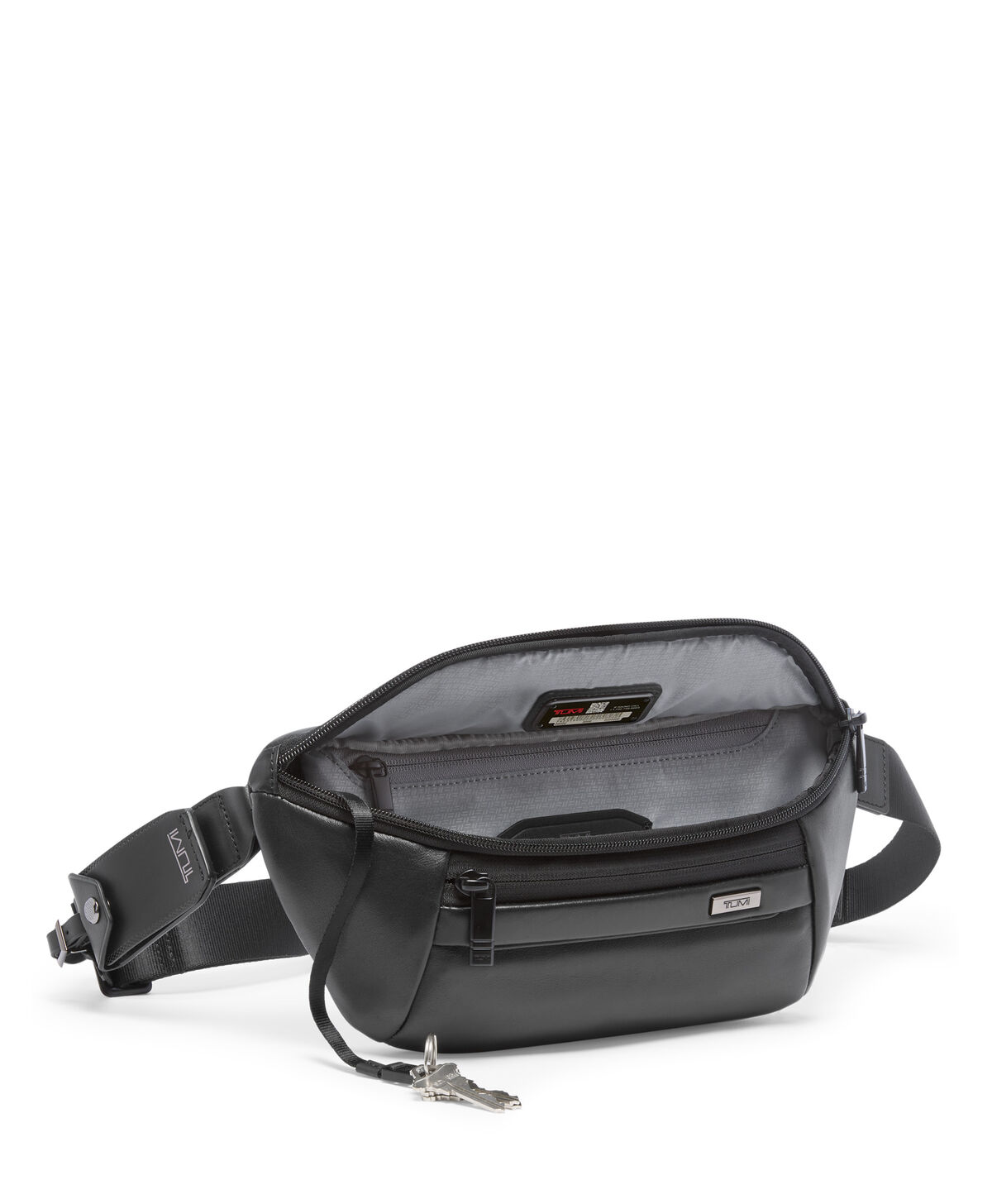 Rangements intérieurs du sac sling ceinture TUMI Alpha en cuir